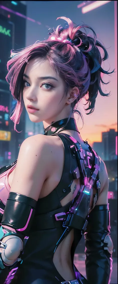 (highest quality), ((masterpiece), (detailed: 1.4), 3D, beautiful cyberpunk woman, HDR (high dynamic range), ray tracing, NVIDIA...
