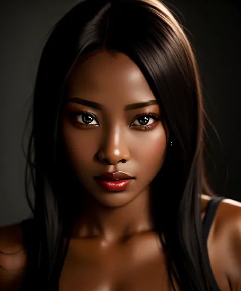 hyper realistic black beautiful woman 4k