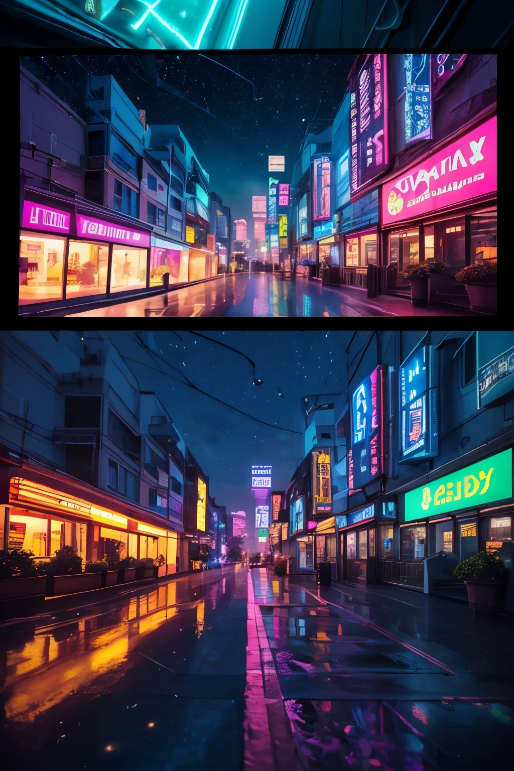 (best quality,4k,8k,highres,masterpiece:1.2),ultra-detailed,(realistic,photorealistic,photo-realistic:1.37),vaporwave aesthetic,purple-pink color palette,glitch effects,neon lights,misty atmosphere,surreal scenery,retro vibe,nostalgic feeling,80s-inspired,city skyline,smooth aesthetic,calm and dreamy,lo-fi vibes,retro arcade machines,elegant architecture,golden sunsets,reflective surfaces,sparkling stars,lush greenery,roman statues,vibrant colors,slow motion cinematography,vintage TV screens,starry sky,vibrant city lights,romantic sunset sail,serene ocean waves,soft pastel hues,modern cyberpunk elements,subtle holographic details,old school technology,80s fashion,cassette tapes,animated glitch art,ethereal music background,lonely urban exploration,cosmic energy,levitating objects,vaporwave music in the background,VR-friendly experience