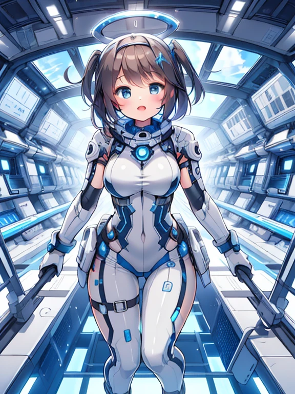 extreme detail,masterpiece,future city,with a girl (Energy Shield):1.3,Tight Fit Bodysuit,protect yourself from danger,use a shield in battle,Futuristic buildings,flying car,the shield becomes brighter,repel the invaders