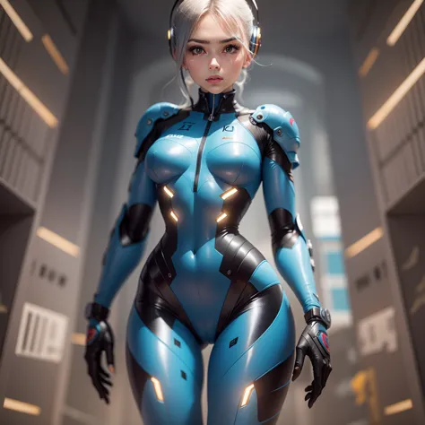 Two silver a woman, futuristic robot body, female cyborg. high resolution, robotic body, gynoid cyborg body, half robot and half...