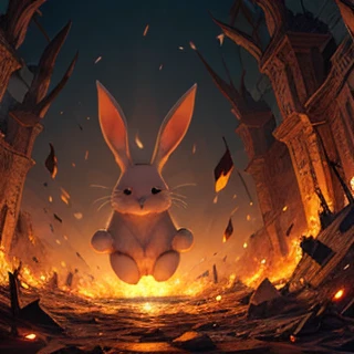 Rabbit falling into hell