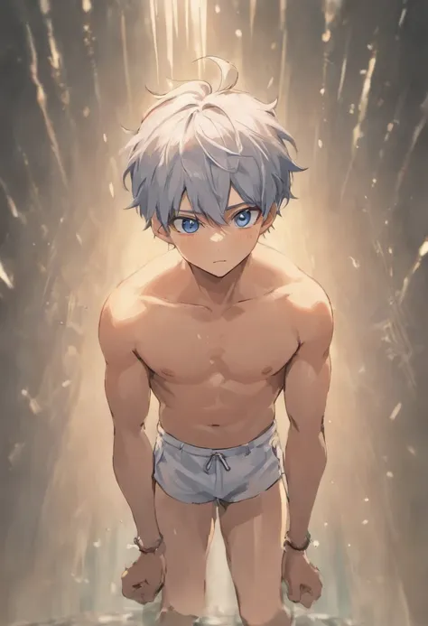 Killua Zoldyck se douche avec son joli pénis - SeaArt AI