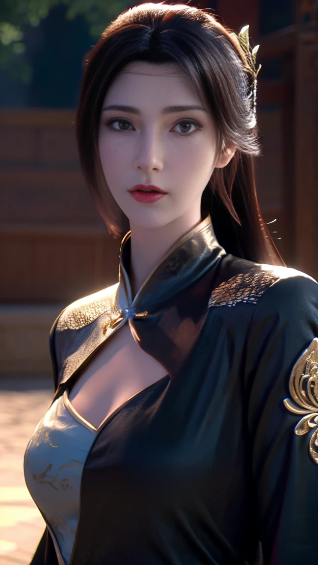 imágenes de alta calidad obra de arte obra maestra 1.3 hermosa chica asiática cosplay Animación Da_animación yunxu mundo perfecto con traje cheongsam chino antiguo liso cabello largo y negro cola de caballo cara perfecta cuerpo imagen perfecta mirando al espectador una obra de arte verdaderamente hermosa imagen en 3d resolución más alta uhd imagen de mejor calidad 32k