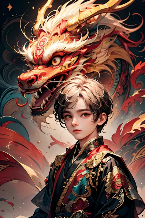 chinese new year, realistic, (masterpiece, top quality, best quality, official art, beautiful and aesthetic:1.2), extremely deta...