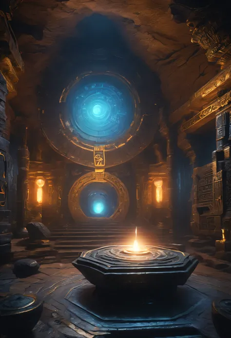 A magical underground cave，Alien civilization ruins，a mysterious tomb，Metal coffin，The Elder Scrolls，a treasure，Bizarre gemstone...