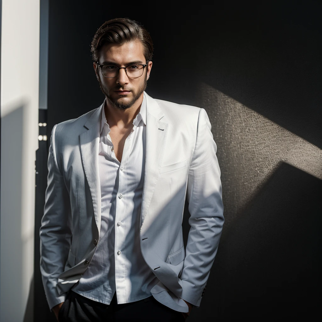 Handsome 25 year old man, High quality portrait, Beautiful Glasses - SeaArt  AI