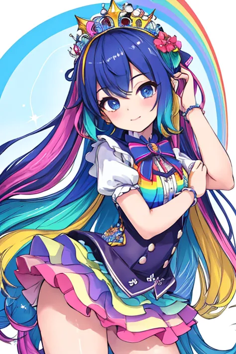 cute (Little) rainbow candy shop princess, Highly detailed, high-contrast HD masterpieces in high resolution and highest quality...