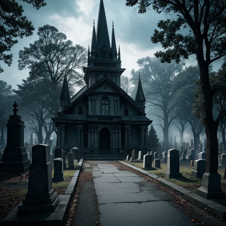 Cemetery full of ghosts，dark night，（（（Horror atmosphere）））（（（masterpiece）））， （（best quality））， （（intricate details））（8k）
