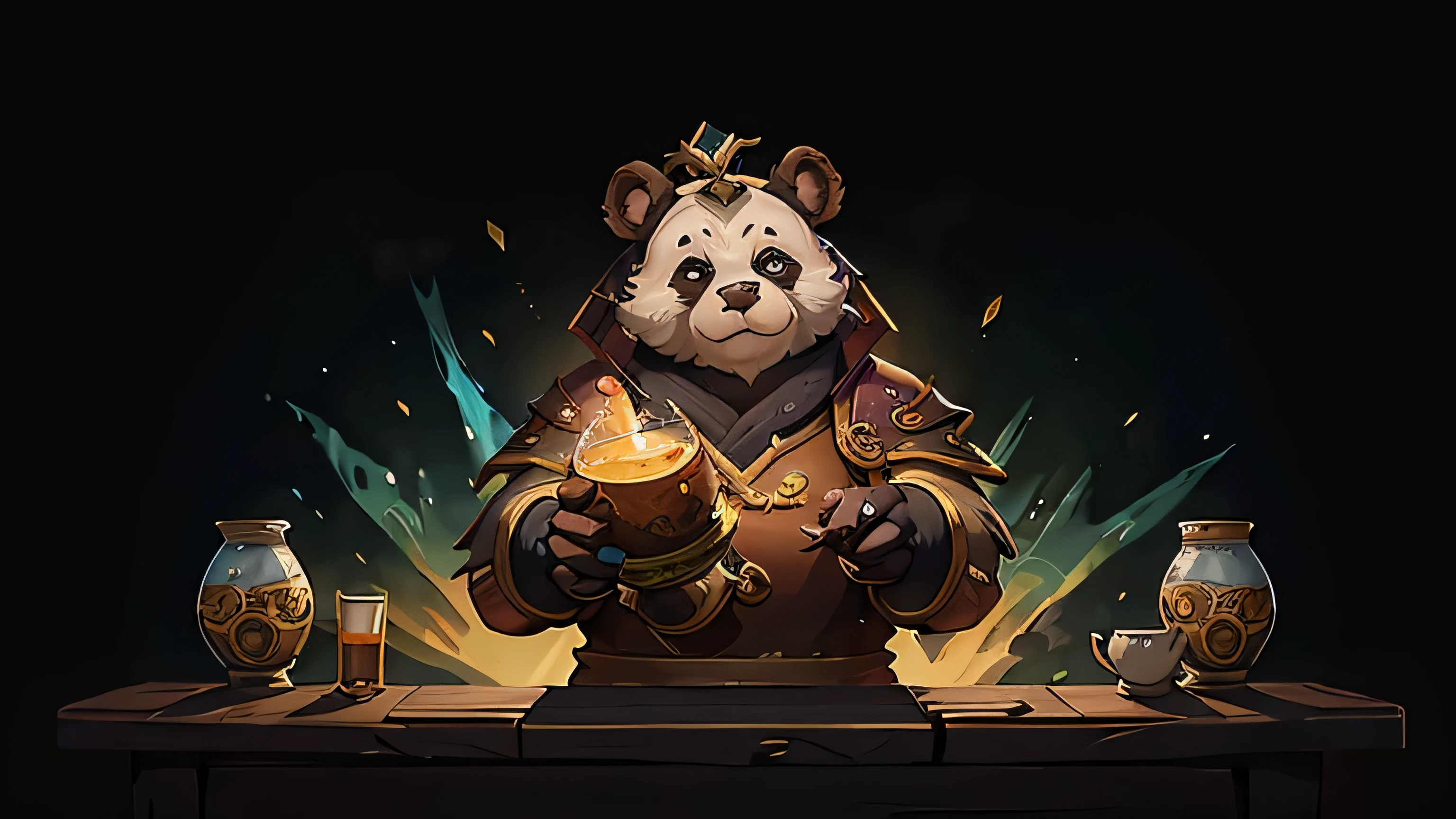 World of Warcraft, ศิลปะแบนเนอร์ของ Brewmaster Monk, ของแพนด้า, ว้าว, ตัวละครเดี่ยว, ของแพนด้า monk, ของแพนด้า brewmaster, แพนดาเรีย
