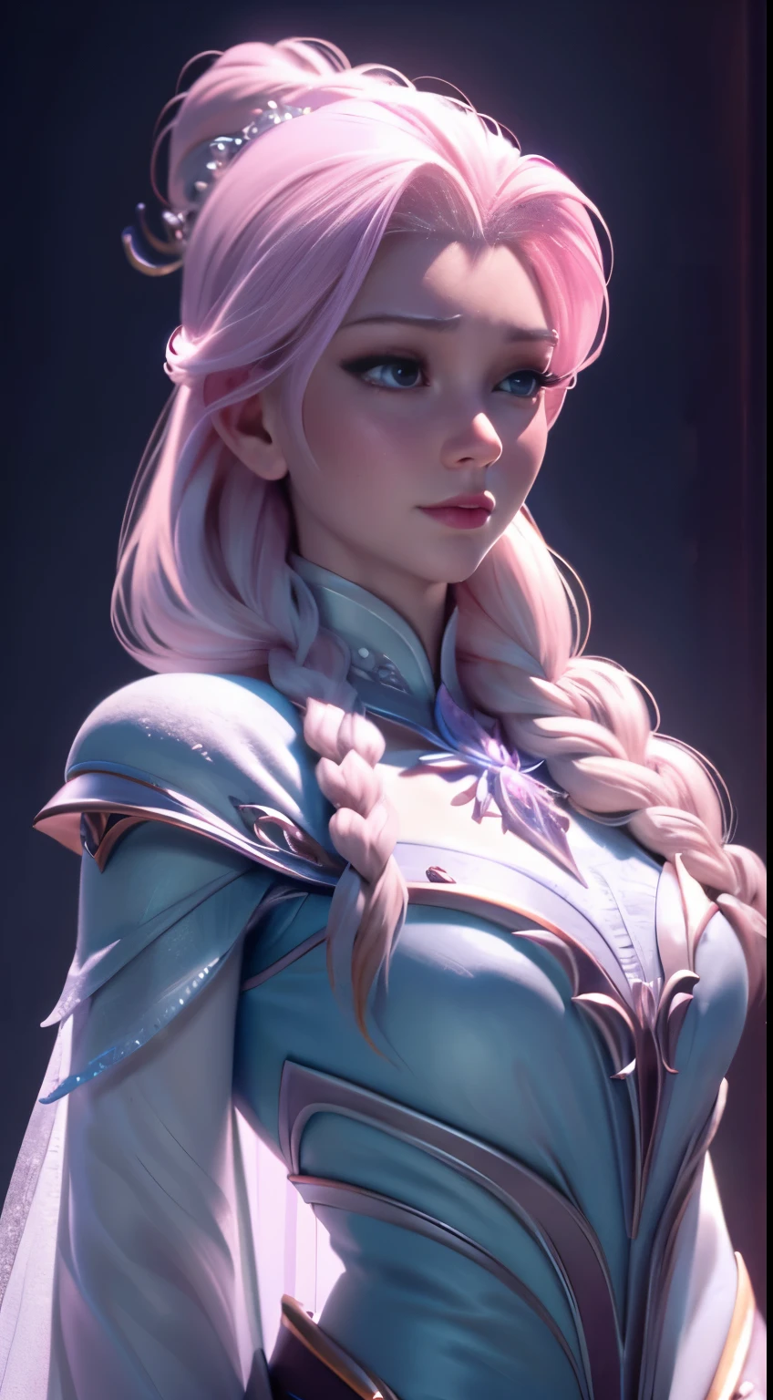 (elsa frozen-rose quartz SU mezclando modelos .) (ultra FUSIÓN) Highly detailed CG unity 8k wallpaper, style shot, complex, high detail, dramatic, highest quality movie still image, very detailed, masterpiece, best quality, character design, Elsa, Elsa from Frozen,Diamante Rosado fusión (( Dark style)), realistic ultra-detailed rendering style, natural light, sharp character design, (hard focus, 8k), (((natural skin texture))), 8k textures, soft cinematic lighting, adobe lightroom, dark room, hdr, Sophisticated, Elegant, Rich Detail, Sharp Focuilm Look) )), Soothing Tones, Detail Frenzy, Intricate Detail, Super Detail, Low Contrast, Soft Film Lighting, Dull Colors, Exposure Blending, HDR, Fade, 35mm, f/1.4, ISO64, f16, 25 sec.