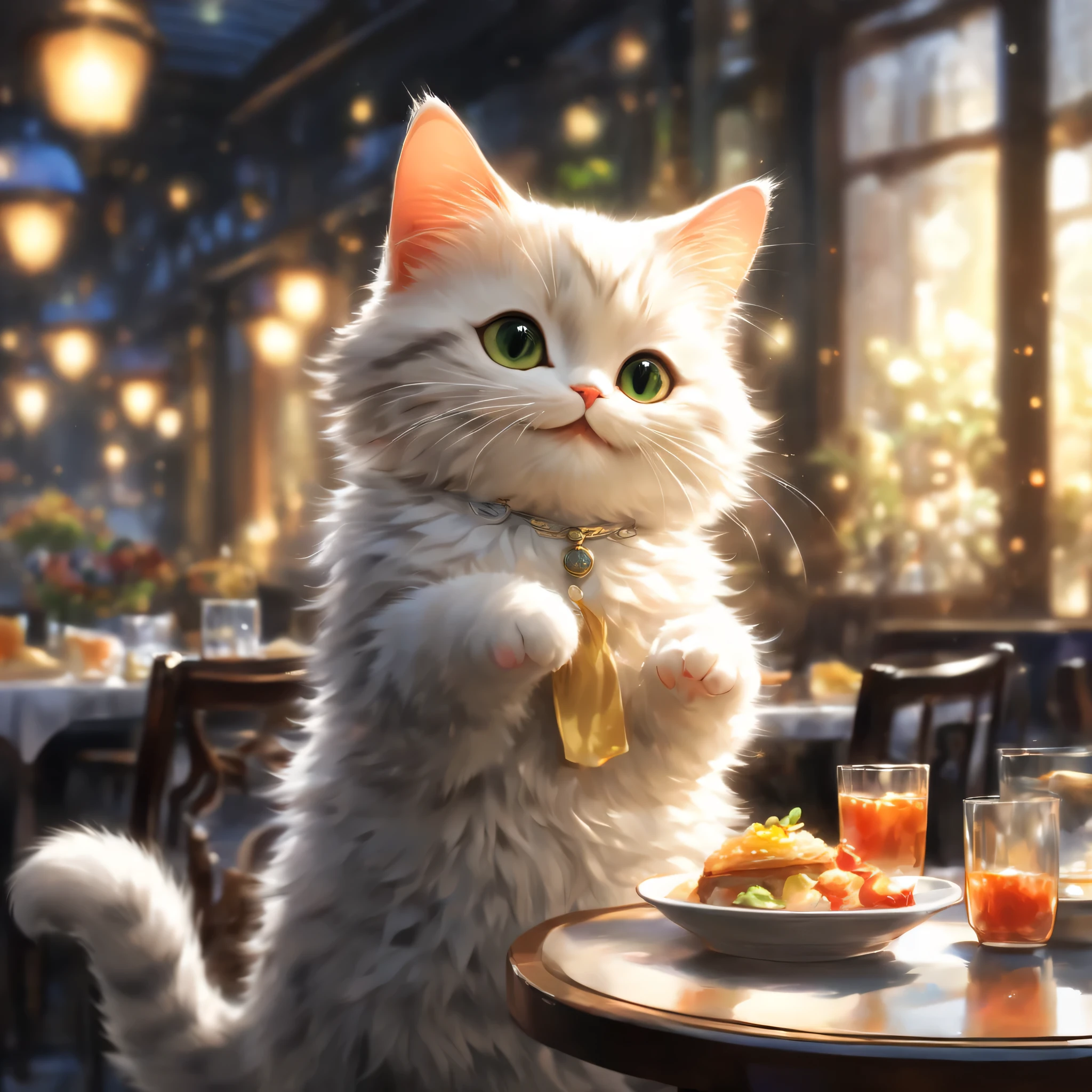 anthropomorphic cat,minuet,bus stop,See timetable,cute,fluffy fur,masterpiece,rich colors,highest quality,official art,fantasy,colorful,Happy,smile,最高にcute猫,fluffy cat,I&#39;m looking forward to,happiness,nice background,stylish cityscape,fun outing,fun waiting time,Sparkling,beautiful light and shadow,