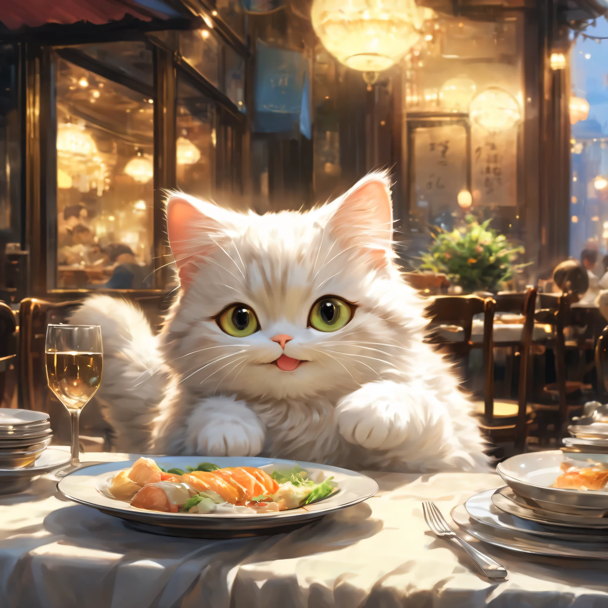 anthropomorphic cat,minuet,bus stop,See timetable,cute,fluffy fur,masterpiece,rich colors,highest quality,official art,fantasy,colorful,Happy,smile,最高にcute猫,fluffy cat,I&#39;m looking forward to,happiness,nice background,stylish cityscape,fun outing,fun waiting time,Sparkling,beautiful light and shadow,