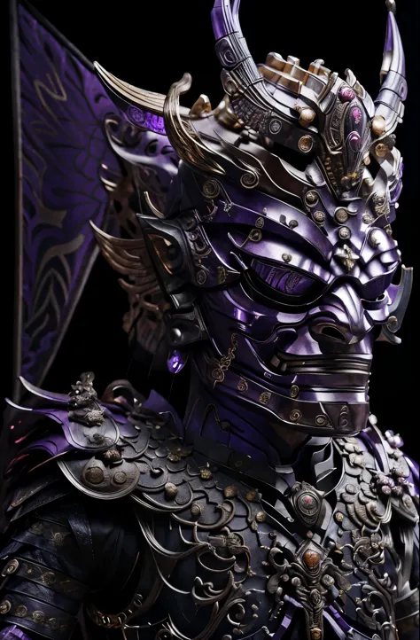 man， purple armor, light bearer karoriors, medieval city, dark, fighting, epic, karo, Surrealism, 8k, Super details, karo, fight...
