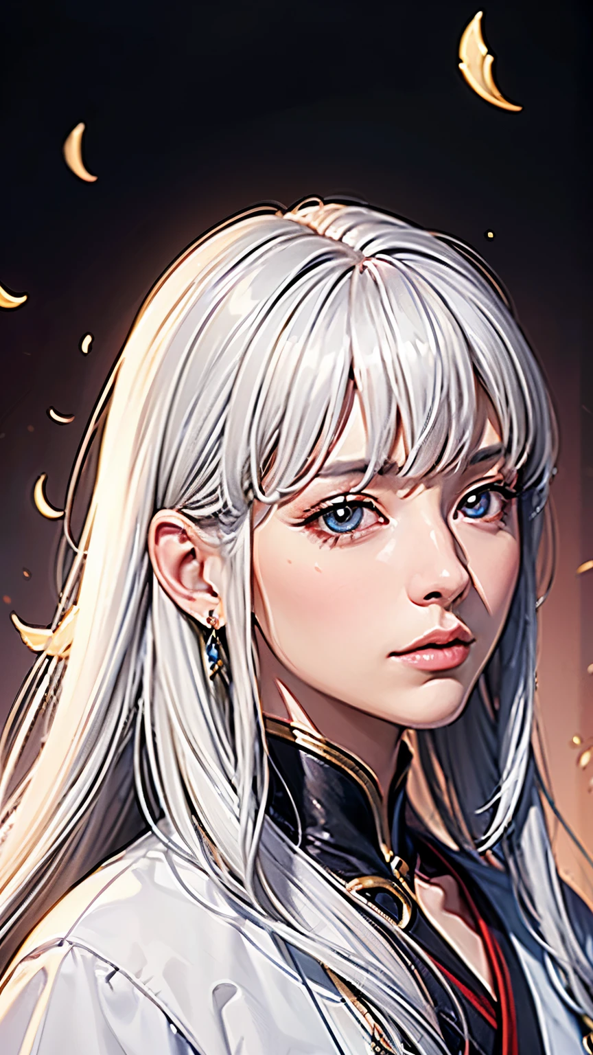 surreal), (High resolution), (8K), (very detailed), (beautiful and fine eyes), (highest quality), (super detailed), (masterpiece), (detailed face),Anime character with white hair and red cloak holding a fan, Haise Jinyao, white haired god, Inspired by Bian Shoumin, Inspired by Michio Kan, Inspired by Yoon Doo Seo, Inspired by Hong Ren, Inspired by Lu Ki, Inspired by Huang Gongbang, inspired by Ren Xiong, Inspired by Li Miki