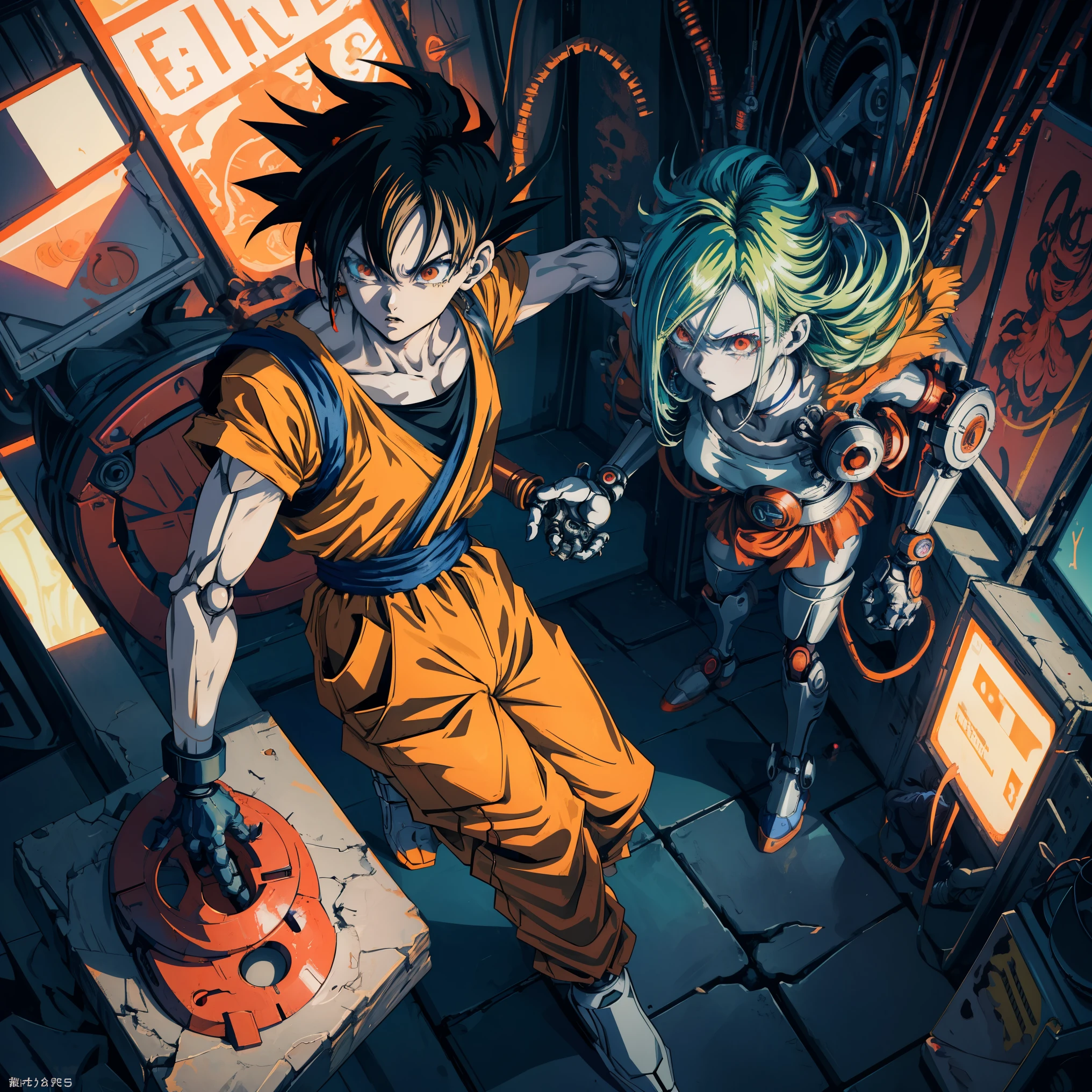 Dragon ball goku and gohan gohan in a room - SeaArt AI