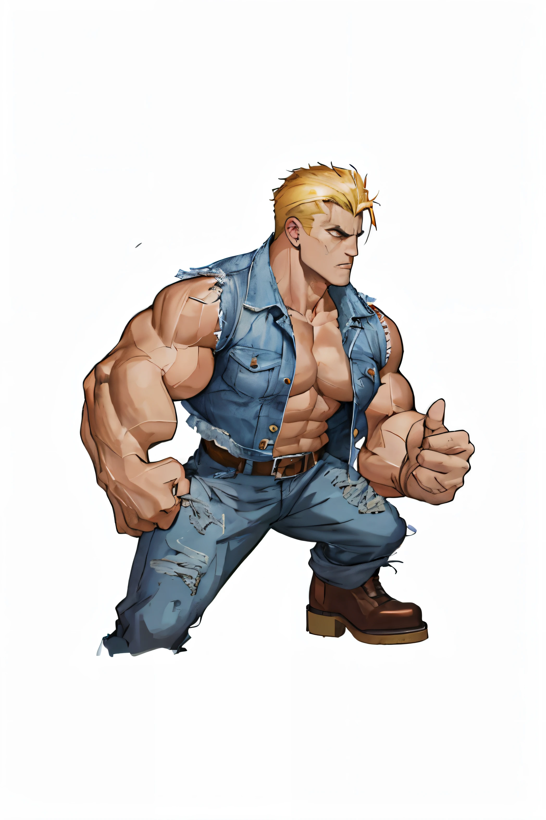 A drawing of a man with a fist and a shirt on - SeaArt AI