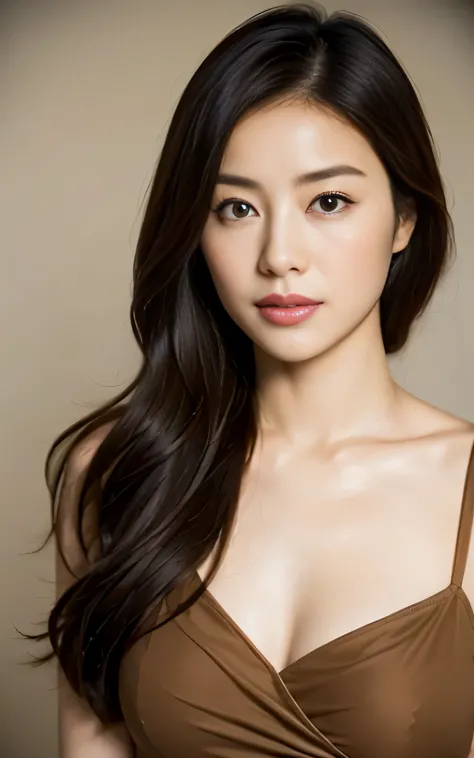 An arafi woman wearing a tan top and taking a photo, gorgeous young korean woman, beautiful south korean woman, beautiful young ...