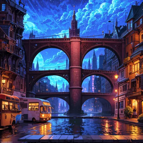 (best quality,4k,8k,highres,masterpiece:1.2),pixel art,street,city light,bridge