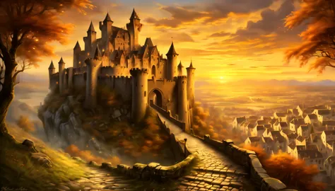 Another world to a world of dark fantasy and wonder, Quaint, An ancient castle surrounded by a charming ancient medieval city, A...