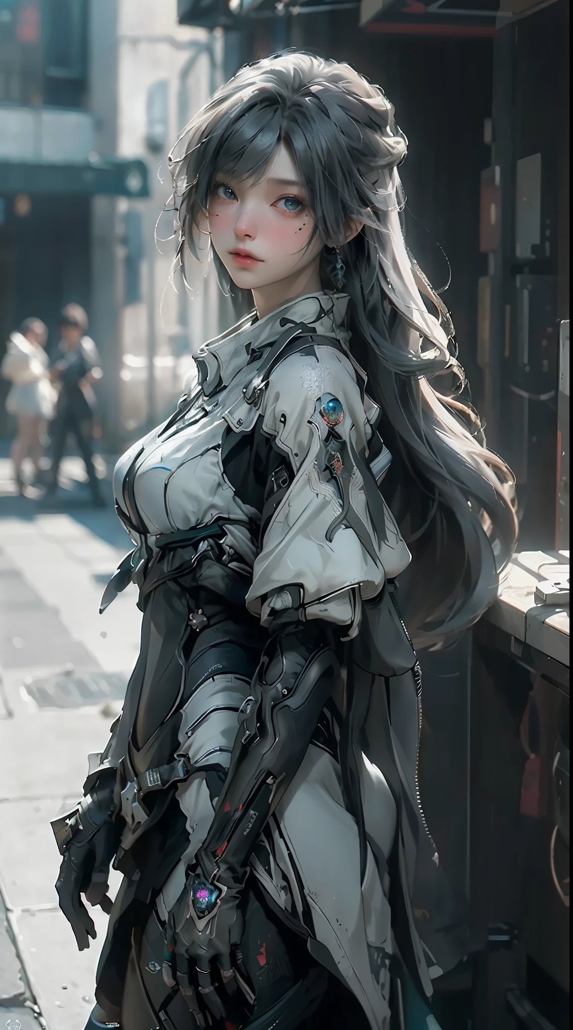 ((best quality)), ((masterpiece)), (detailed:1.4), 3D, Image of a beautiful cyberpunk woman,human development report (high dynamic range),Ray tracing,NVIDIA RTX,super resolution,Unreal 5,subsurface scattering,PBR texture,post processing,Anisotropic filtering,depth of field,Maximum clarity and sharpness,multi-layer texture,Albedo and specular maps,surface coloring,Accurate simulation of light-material interaction,Perfect proportion,octane rendering,Two-tone lighting,Large aperture,Low ISO,white balance,rule of thirds,8K original,