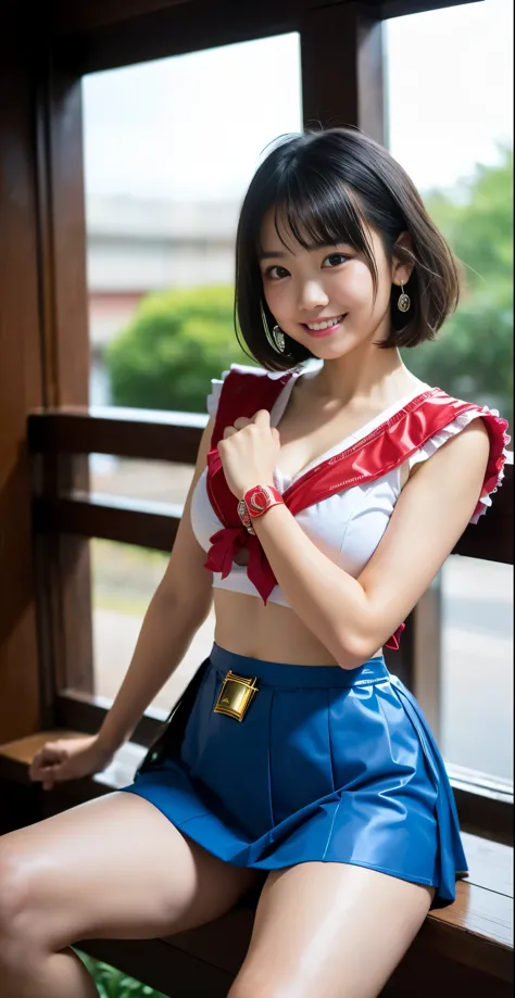 （8K、Raw photography、highest quality、masterpiece：1.2),(black haired、very short hair:1.7),show viewer,think ahead,(super sentai se...