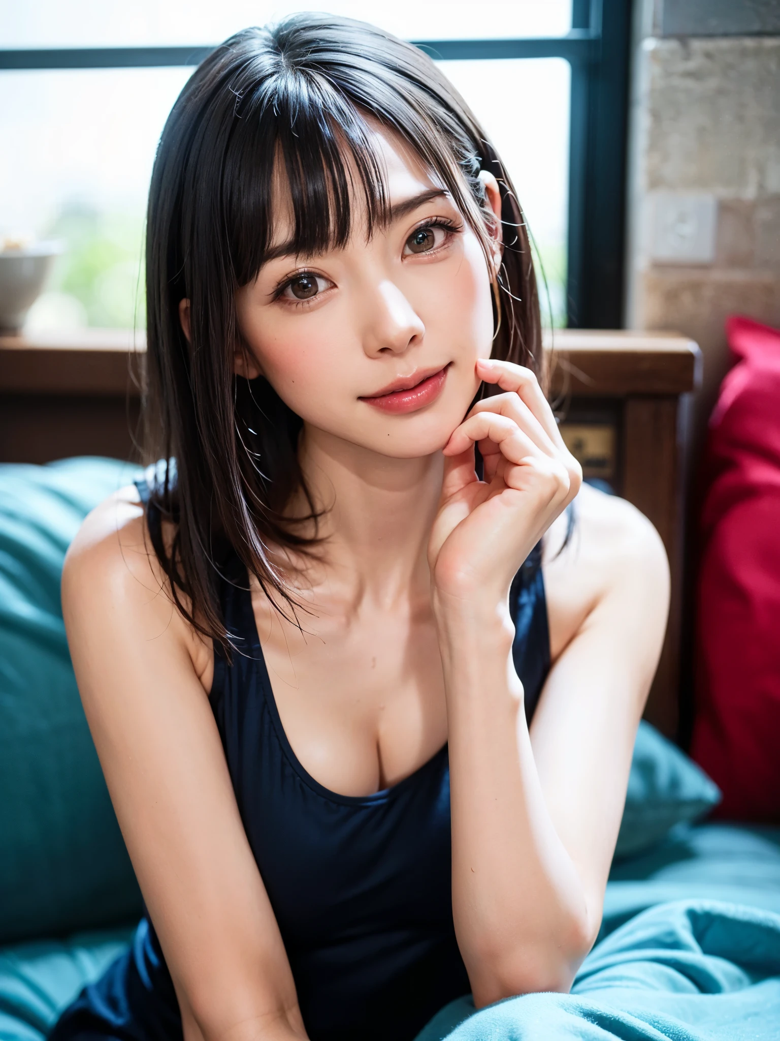 (table top, highest quality、High resolution:1.4、very attractive beauty、Adds intense highlights to the eyes、look closely at the camera:1.4、Beautiful woman full of charm、ideal body proportions、perfect anatomy、brunette short bob hair、shiny hair、bangs:1.4、光沢のあるbangs:1.4、lip gloss),1 girl, Report, light brown shiny hair, scarf,realistic, looking at the viewer、Please tilt your head slightly, bright colored crystal light blue eyes, short and shiny hair、 chest中央に穴の開いた白いタートルネックの衣装,chestの真ん中に丸い穴のあるセクシーな白いタートルネック ニット セーター、 lips, lip gloss, Upper body、Big eyes、eyelash、face is a little red、embarrassing)、((italian road in winter))、((short hair with Big eyess、Give students very powerful highlights、{Huge|big|Hugeな|mega} chest:2、very bigger chest:2、look at the audience、very beautiful beauty、show me your ears、long neck、smile、smile、Happy、beautiful teeth、口を開いてsmile、heart shaped eyes))、28 years old、very cute super model、bangs:2、portrait