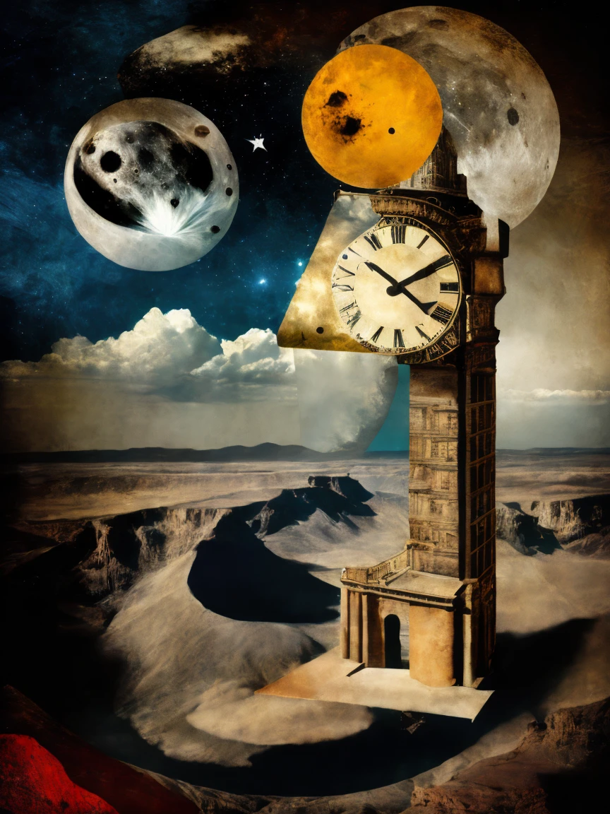 masterpiece, Surreal Collage, collage a Forgotten Gateway of Time and Space