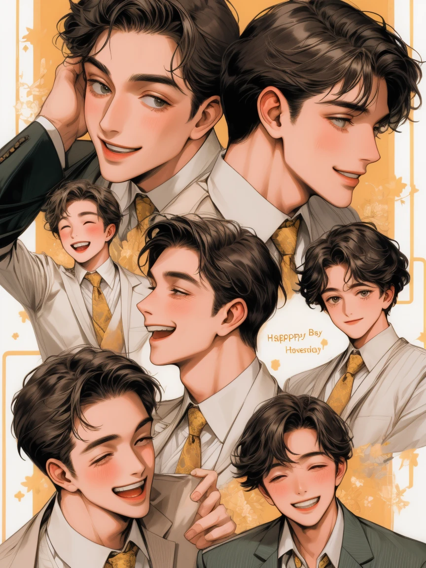 masterpiece, collage a happy boy