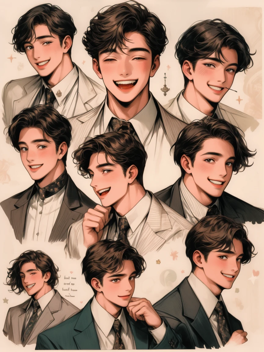 masterpiece, collage a happy boy
