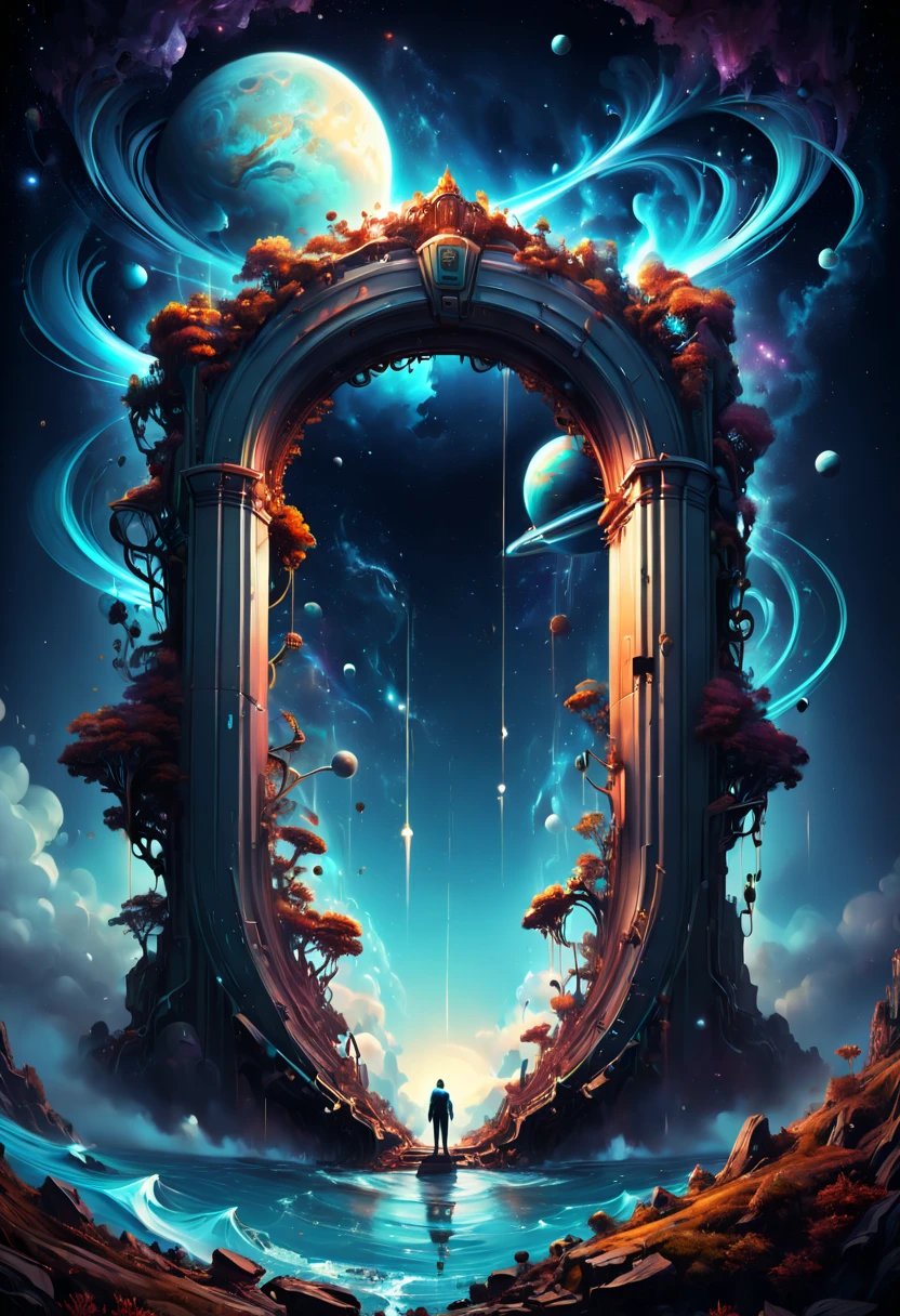 Forgotten gateway to time and space, by Cyril Rolando, best quality, masterpiece, 8k