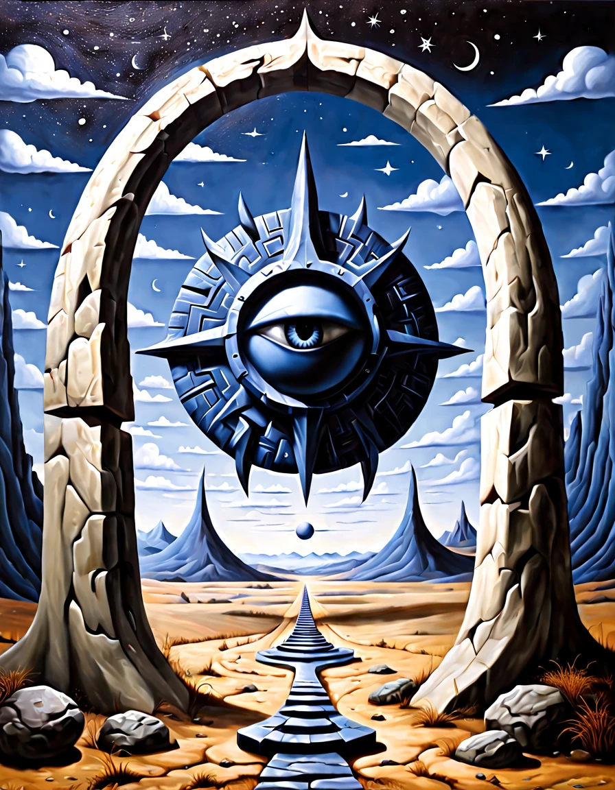 Cubist artwork in the style of rafal olbinski,rafal olbinski style, (art by Josef Capek:0.8) and (Alan Kenny:1.0) , painting, Fascinating ([Stargate|Barn]:1.3) , detailed with Western patterns, masterpiece, fauna and Beehive background, Realistic, Regret, Cybergoth Art, moody lighting, L USM, rafal olbinski, rafal olbinski art . Geometric shapes, abstract, innovative, revolutionary