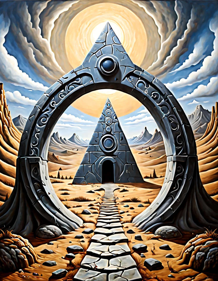 Cubist artwork in the style of rafal olbinski,rafal olbinski style, (art by Josef Capek:0.8) and (Alan Kenny:1.0) , painting, Fascinating ([Stargate|Barn]:1.3) , detailed with Western patterns, masterpiece, fauna and Beehive background, Realistic, Regret, Cybergoth Art, moody lighting, L USM, rafal olbinski, rafal olbinski art . Geometric shapes, abstract, innovative, revolutionary