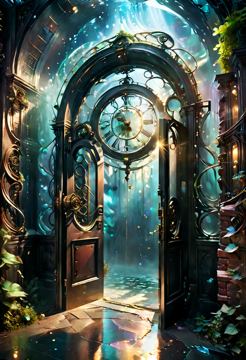 Forgotten Gateway of Time and Space/Forgotten Gate of Time and Space/The forgotten door of time and space.Strong light and shado...