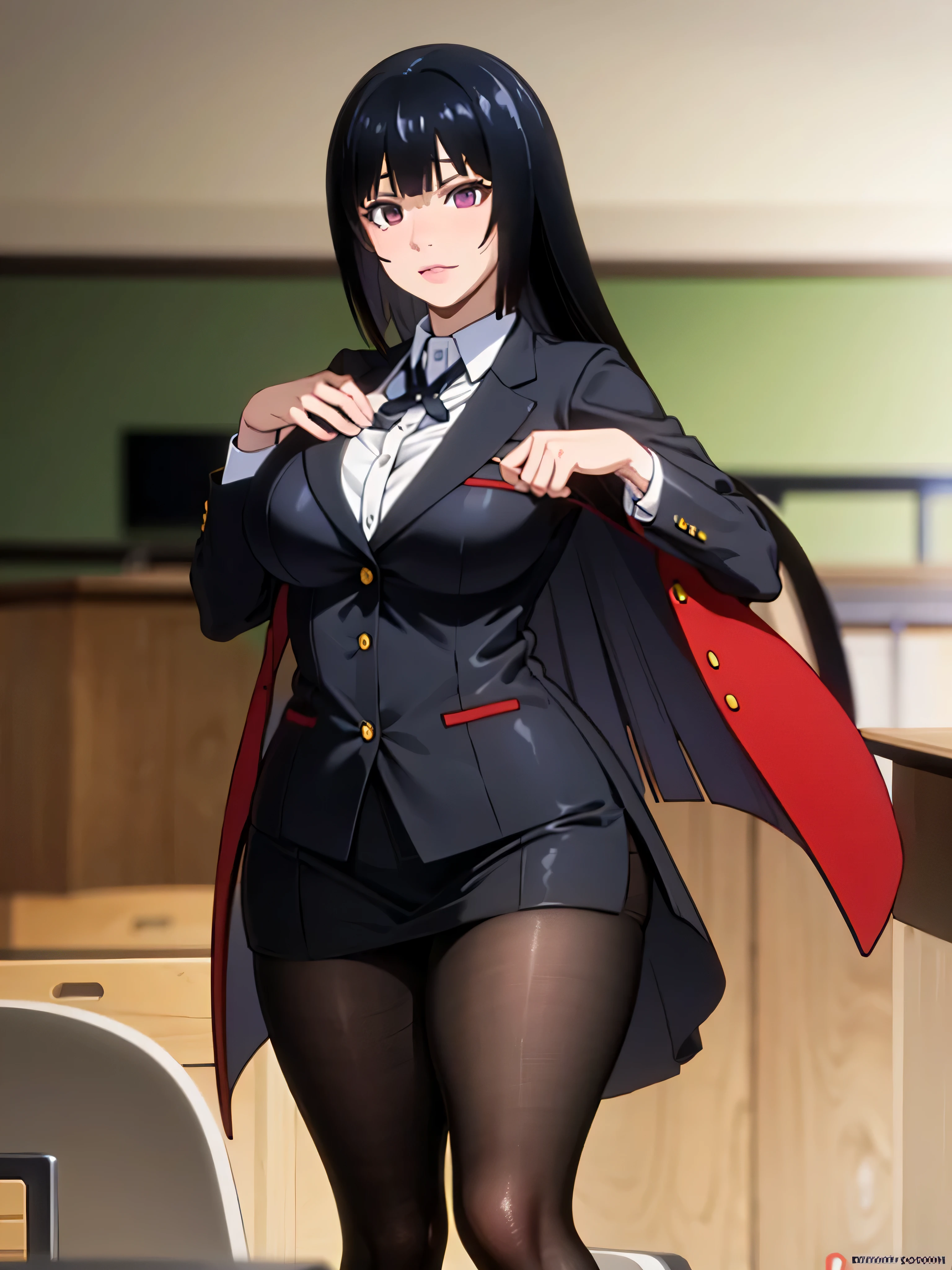 Anime - style image of a woman in a suit and tie posing for a picture -  SeaArt AI