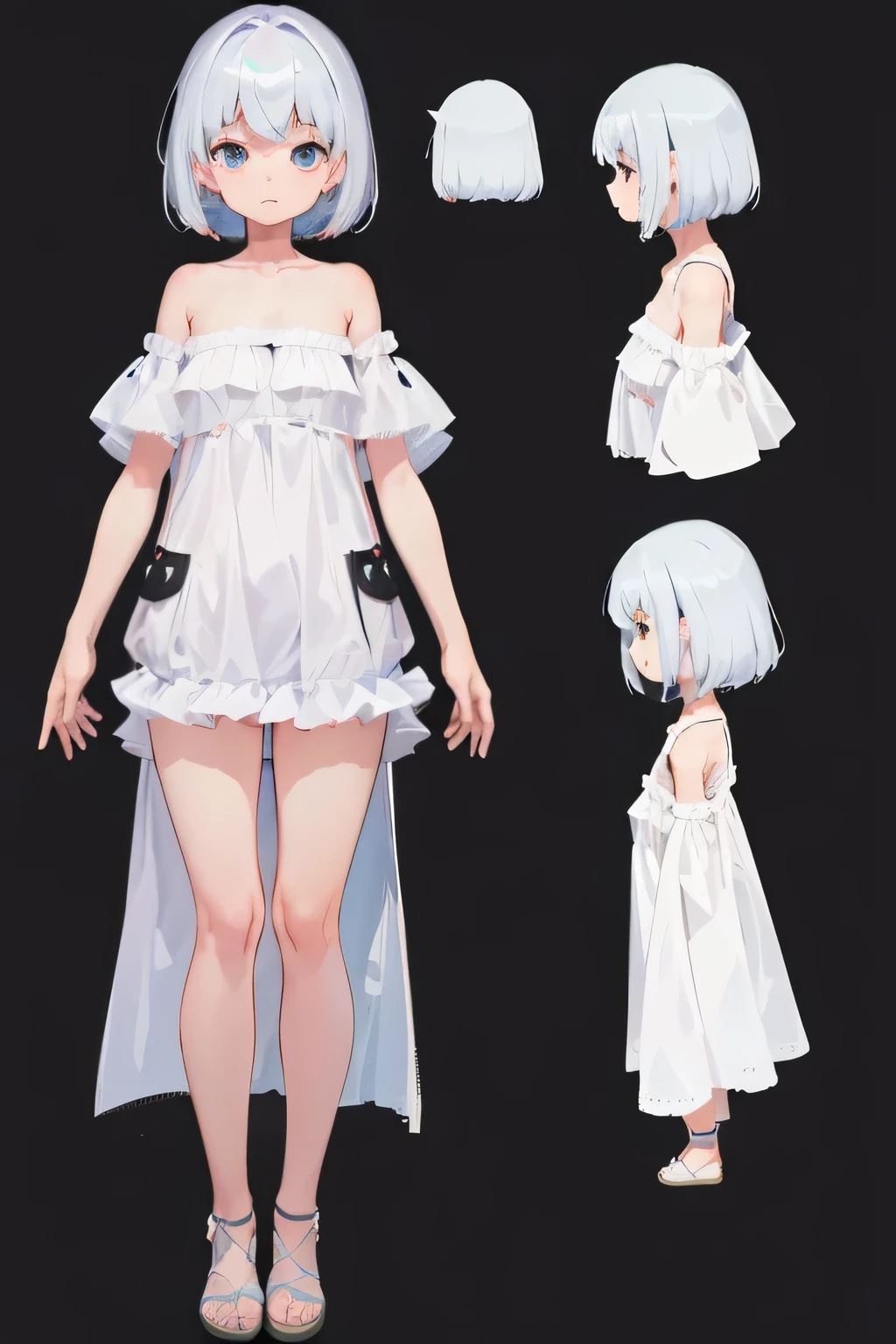 A close up of a person in a dress with different poses - SeaArt AI