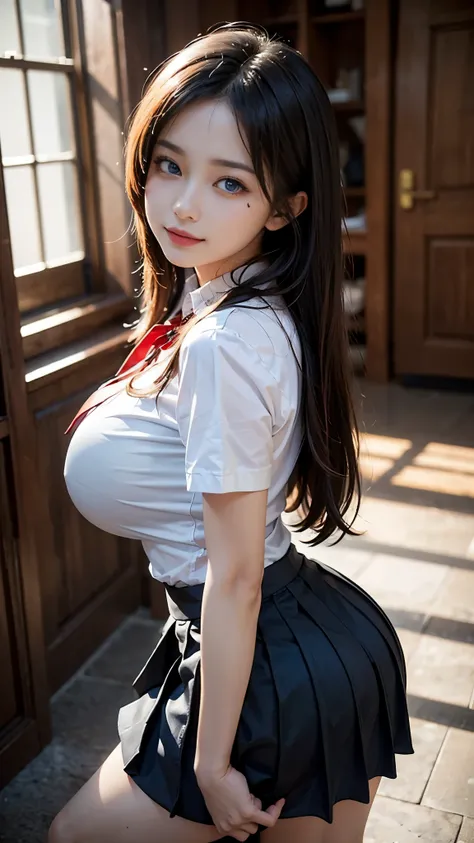 Anime Girls In Skirts （ Big Breasts ）tits Black Hair、 Thick Thighs Big Breasts