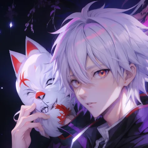 anime anime wallpapers hd anime wallpapers hd anime wallpapers hd, kaworu nagisa, with kitsune mask, white fox anime, neferpitou...