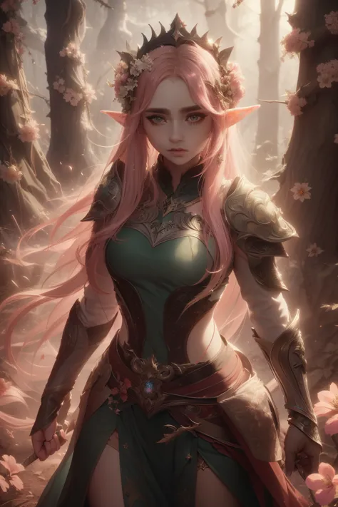 fantasy, medieval, ((best quality)), ((masterpiece)), (detailed), perfect face, perfect body, beautiful sexy elf, standing, comb...