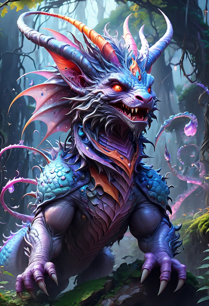 Magical Fantasy Creature, by Works ADV, (best quality, masterpiece, Representative work, official art, Professional, Ultra high detail, 8k:1.3)