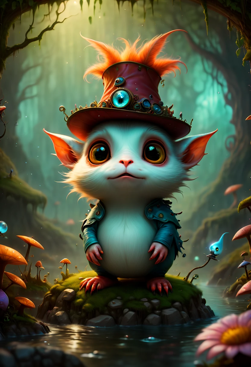 Magical Fantasy Creature, cute by Greg Staples, (best quality, masterpiece, Representative work, official art, Professional, Ultra high detail, 8k:1.3)