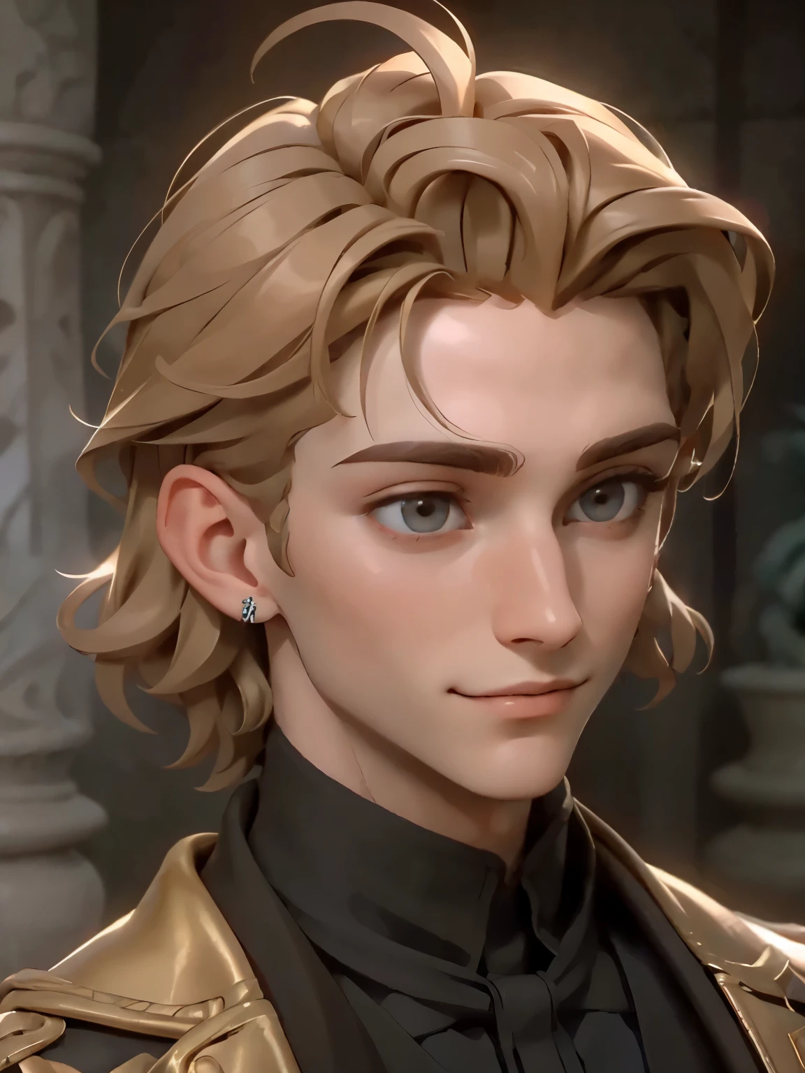 Nikolai is 20 years old, he has tanned skin, golden hair, shaved on one side and styled on the other, light brown eyes and slightly hooked nose, he has a beautiful face, &quot;outlined by the features of a fairy-tale prince&quot;. He is described as extremely charming, handsome and smiling