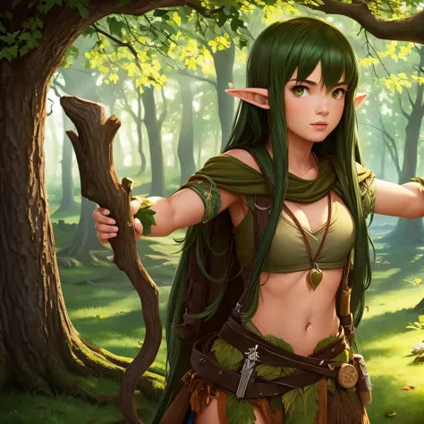 druid half-elf girl