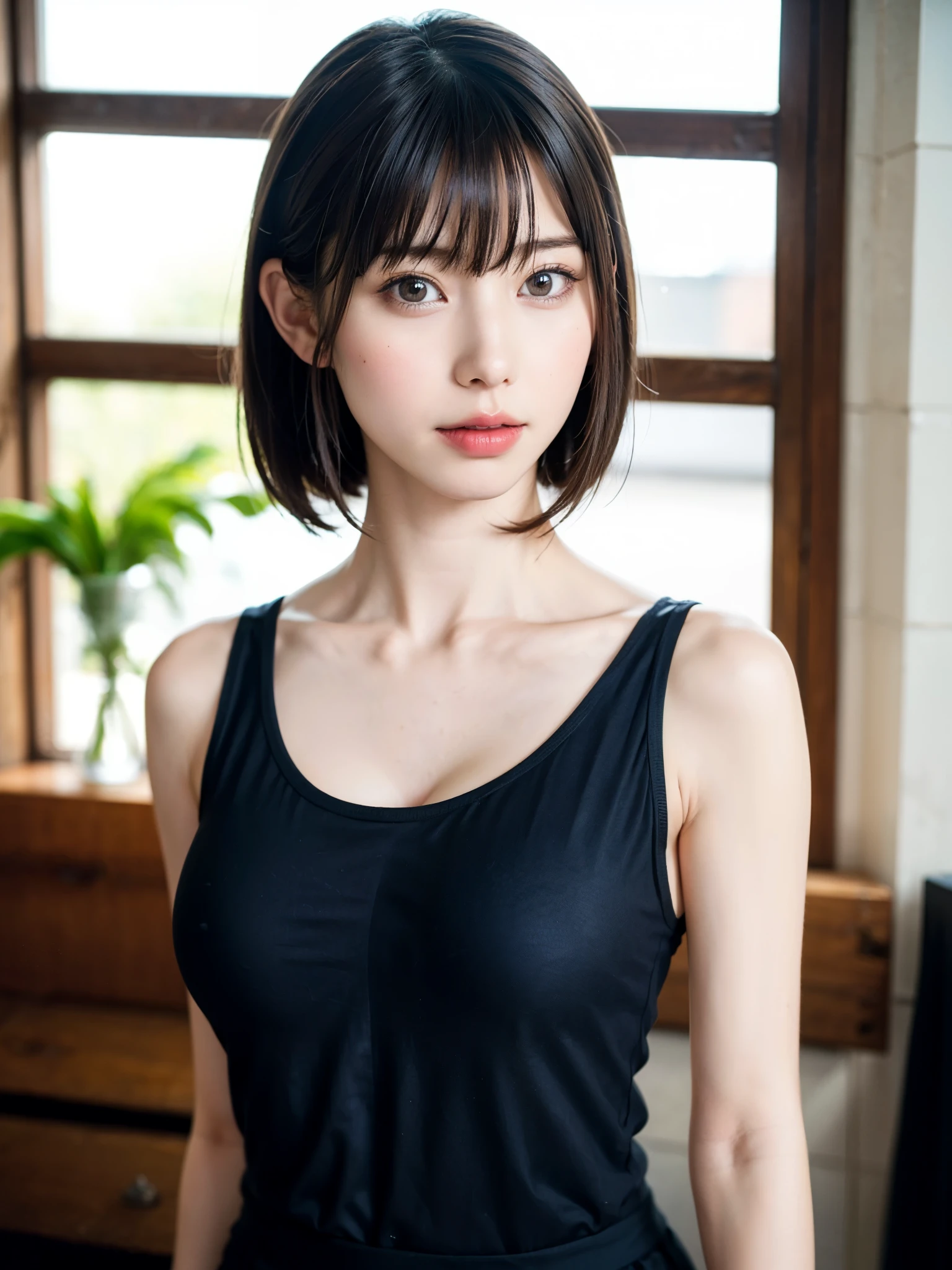 (table top, highest quality、high detail:1.4、very attractive beauty、Adds intense highlights to the eyes、look closely at the camera:1.4、Beautiful woman full of charm、ideal body proportions、perfect anatomy、brunette short bob hair、shiny hair、bangs:2、光沢のあるbangs:2、lip gloss),1 girl, Report, light brown shiny hair, scarf,realistic, looking at the viewer、Please tilt your head slightly, bright colored crystal light blue eyes, short and shiny hair、 chest中央に穴の開いた白いタートルネックの衣装,chestの真ん中に丸い穴のあるセクシーな白いタートルネック ニット セーター、 lips, lip gloss, Upper body、Big eyes、eyelash、face is a little red、embarrassing)、((italian road in winter))、((short hair with Big eyess、Give your students very powerful highlights、{Huge|big|Hugeな|mega} chest:2、very bigger chest:2、look at the audience、very beautiful beauty、show me your ears、long neck、smile a little、beautiful teeth、open your mouth and smile、heart shaped eyes))、28 years old、very cute super model、portrait:2、close your face:2