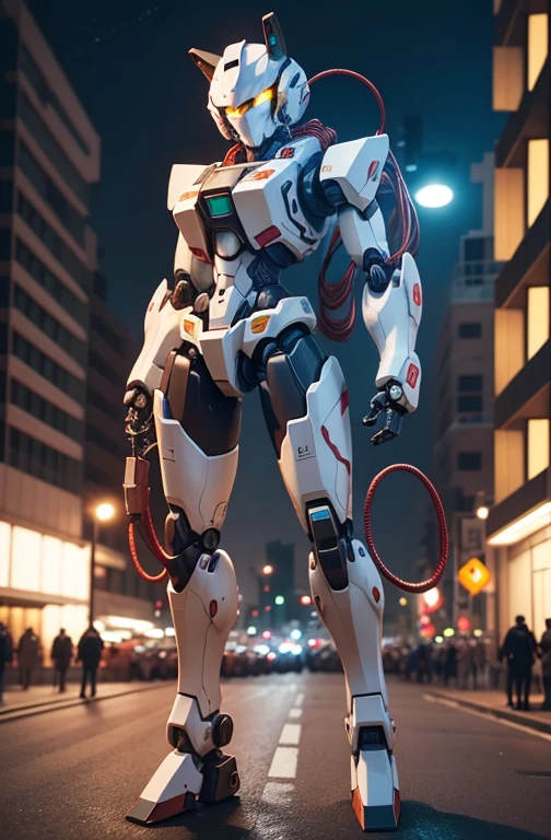 (masterpiece, best quality), intricate details, photo, realistic, unreal engine, humanoid mecha, mecha, robot joints, joints, helmet, armor, medabot style