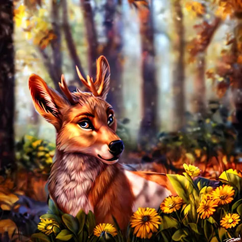 (best quality,4k,8k,highres,masterpiece:1.2),ultra-detailed,(realistic,photorealistic,photo-realistic:1.37),anthropomorphic deer...