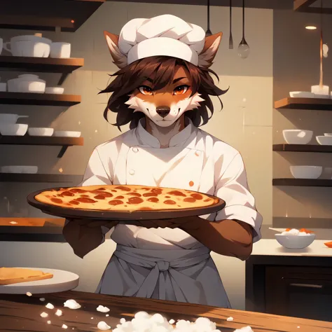 By fumiko, by hyattlen, by hioshiru, a hot steamy fresh pepperoni pizza, delicious pizza