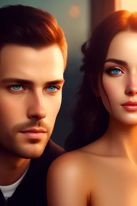 1woman  and 1man, nsfw, best quality, beautiful detailed eyes, indoor, cinematic lighting, light leak, illustration, realistic