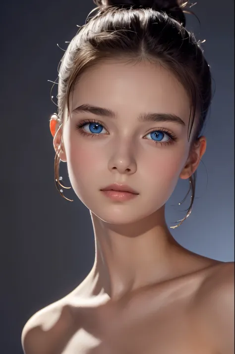 Tight black top:1.2, looking at the audience, Cinema lighting, perfect, soft light, High resolution skin:1.2, Realistic skin tex...