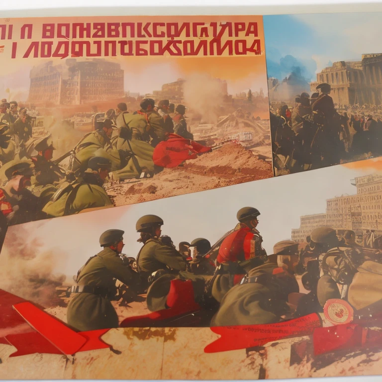 postcard collage with army inscriptions for the victory in the Battle of Stalingrad May 9 army victory Great Patriotic War